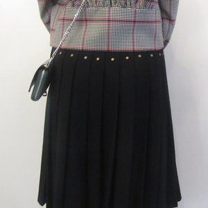 NWT Byblos Pleated Black Skirt